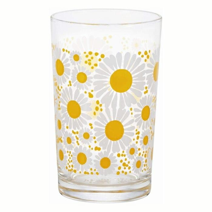 アデリア レトロ 中コップ 花かざり コップ グラス | 