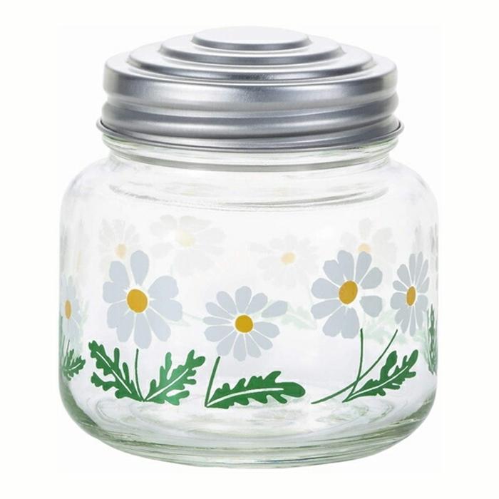 アデリア レトロ ボンボン入れ ミニ 野ばな 保存容器 キャニスター ガラス容器 保存ビン ガラス保存容器 | 