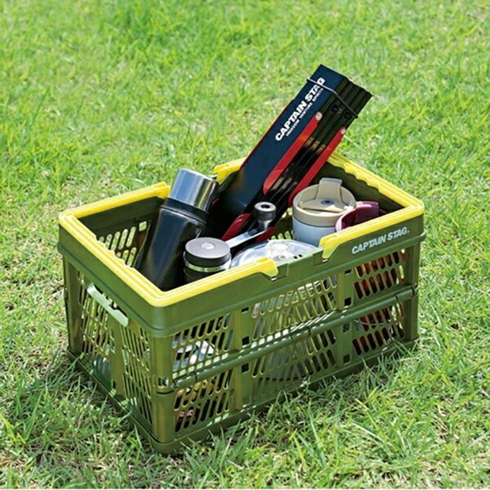 取ッ手付FDコンテナL グリーン アウトドア キャンプ用品 屋外 レジャーソロキャンプ バーベキュー コンパクト収納 |  | 03