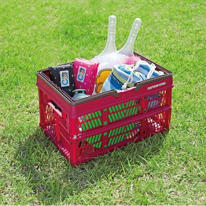 取ッ手付FDコンテナＭ レッド アウトドア キャンプ用品 屋外 レジャーソロキャンプ バーベキュー コンパクト収納 |  | 02