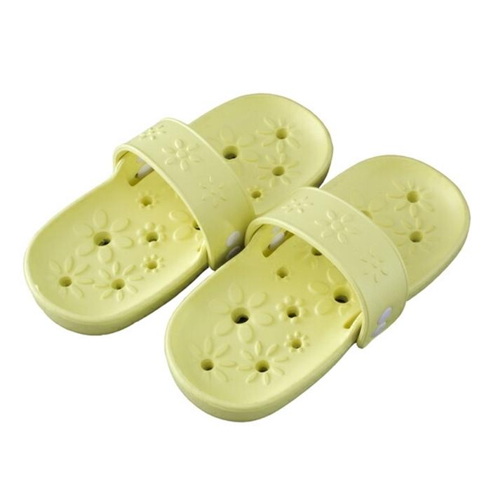 両履きサンダルフルールＭ ミモザイエロー トイレ らくらく玄関 スリッパ サンダル つっかけ 両側 ベランダ おしゃれ | 