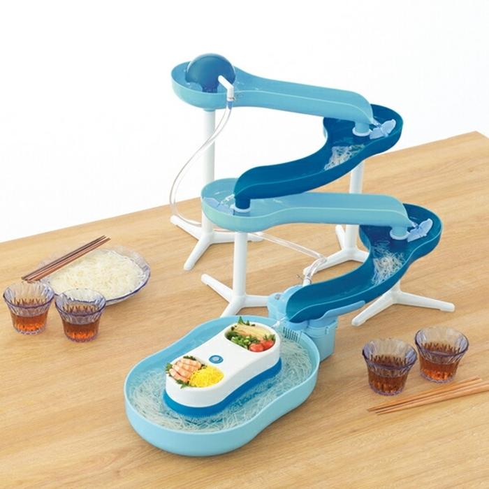 流麺 スライダーそうめん流し器 ミントブルー 流しそうめん器 流しそうめん機 素麺 夏 イベント キャンプ アウトドア |  | 01