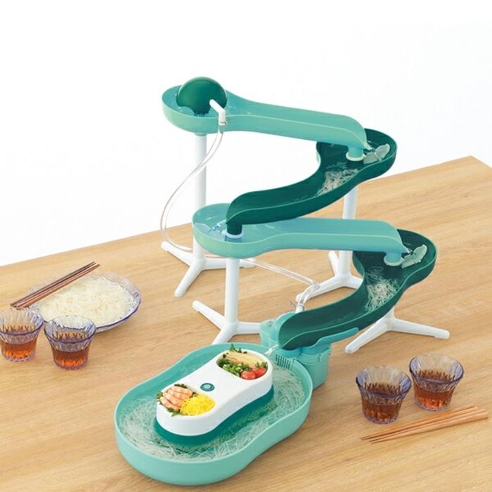 流麺 スライダーそうめん流し器 ミントグリーン 流しそうめん器 流しそうめん機 素麺 夏 イベント キャンプ アウトドア |  | 01