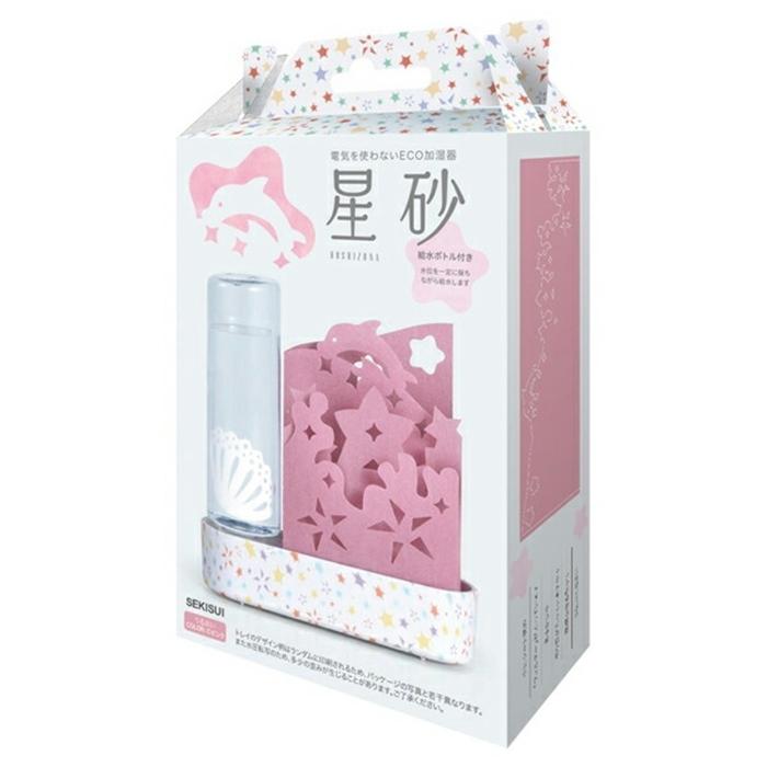 自然気化式加湿器うるおい 星砂 Cピンク デスク ベッドサイド 卓上 省エネ |  | 01