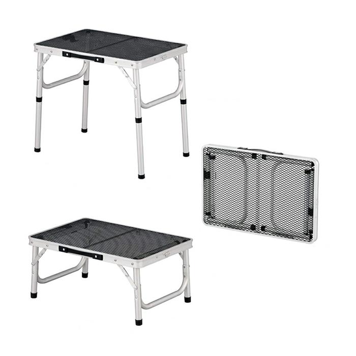 メッシュトップテーブル 60x40 BBQ バーベキュー キャンプ アウトドア 折りたたみ 耐熱 耐水性 メッシュ天板 |  | 01