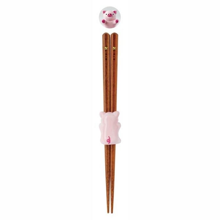 はしっこ箸置セット ブタ 18cm 箸 おしゃれ はし chopstick プレゼント父の日 母の日 和食器 和風 | 