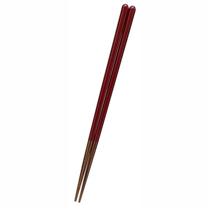 六角鉄軌 赤 23cm 天然木 箸 日本製 おしゃれ はし chopstick プレゼント父の日 母の日 和食器 和風 | 
