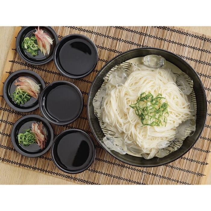 風味処 そうめん鉢・猪口4個セット(PCすのこ付) 日本製 盛鉢 桶 つゆカップ そば猪口 素麺 そうめん 蕎麦用 そば用 食器 シンプル |  | 01