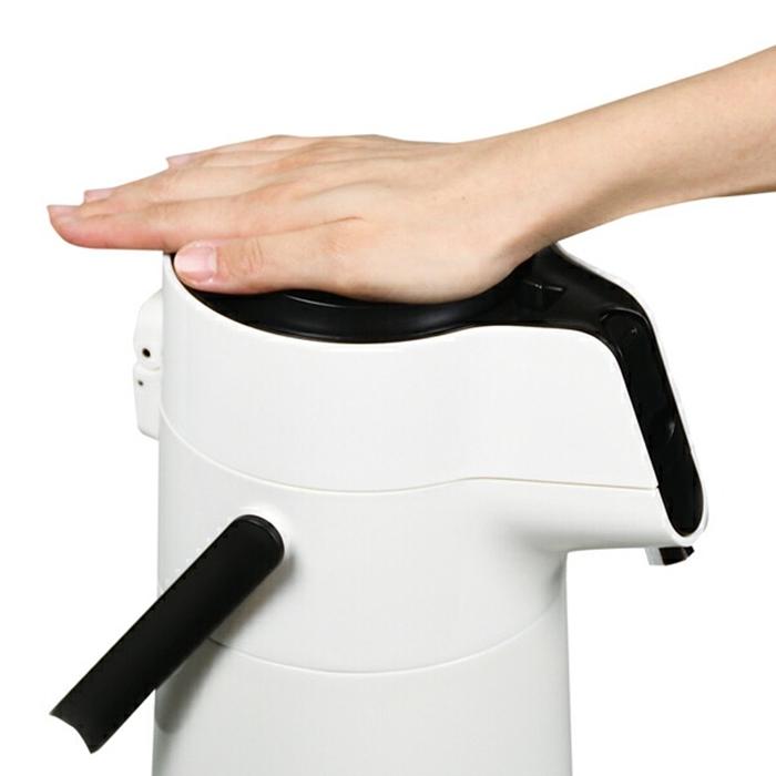 エコステージ ステンレスエアーポット2.2L ホワイト 卓上ポット 保温ポット 保温 保冷 長時間 |  | 01