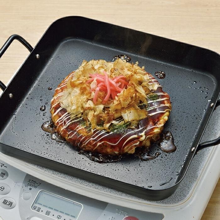 IHでもガスでも使える鉄製角型プレート25ｘ25cm 鉄板 調理器具 料理道具 キッチン用品 台所用品 |  | 02