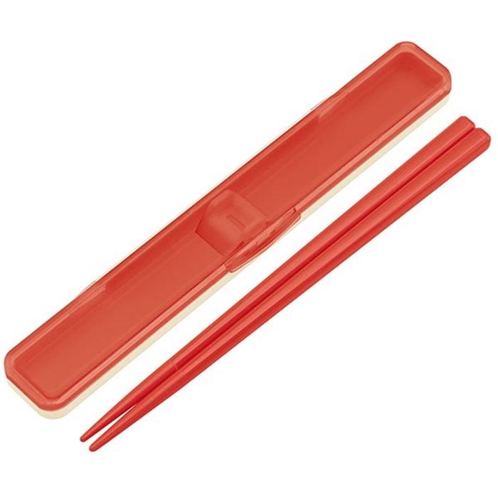 レトロフレンチ 抗菌 音のならない箸・箸箱セット オレンジレッド 箸 日本製 おしゃれ はし chopstick プレゼント父の日 母の日 和食器 和風 | 
