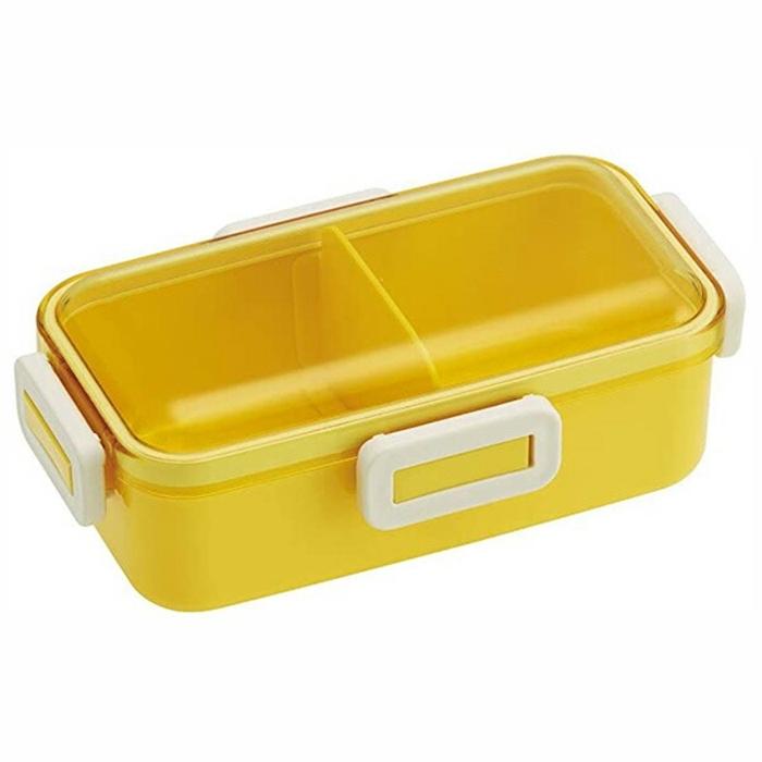 レトロフレンチ 抗菌 ふわっと弁当箱 イエロー ランチボックス 仕切り付き 電子レンジOK 食器洗浄機もOK 男子 大容量 女子 大人 子供 女の子 男の子 | 