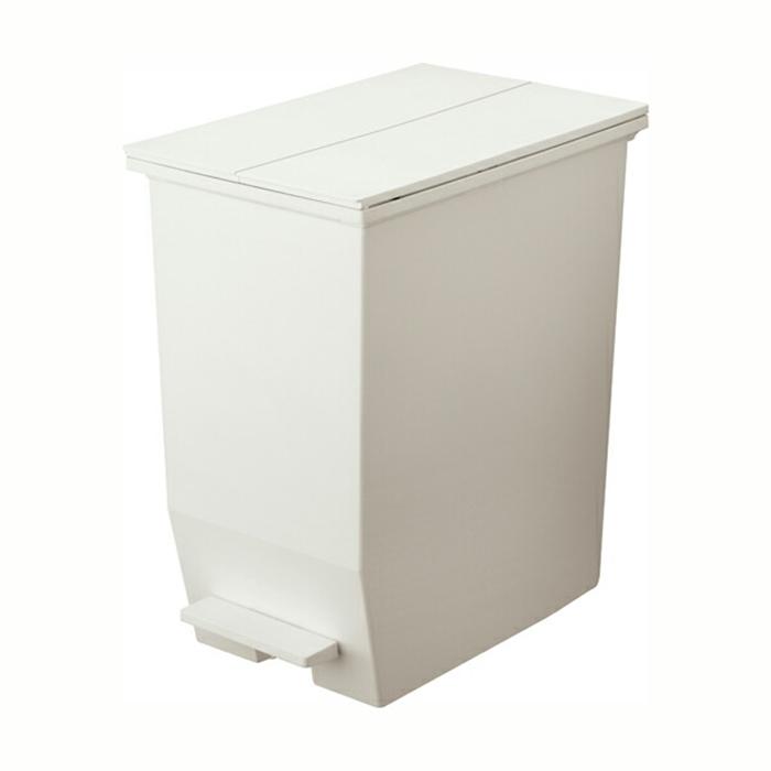 SOLOW ペダルオープンツイン45L ホワイト ゴミ箱 ダストボックス くず入れ ごみ入れ ペダル 抗菌加工 ふた付き 蓋付き おしゃれ 日本製 | 