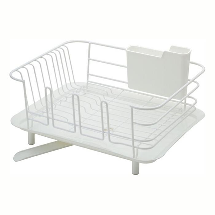 リベラリスタ デッシュドレーナー ホワイト 水切りラック ディッシュラック おしゃれ キッチン雑貨 水回り 水切りカゴ | 