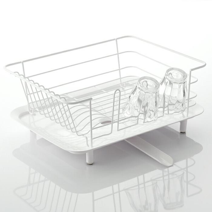 リベラリスタ デッシュドレーナー ホワイト 水切りラック ディッシュラック おしゃれ キッチン雑貨 水回り 水切りカゴ |  | 02