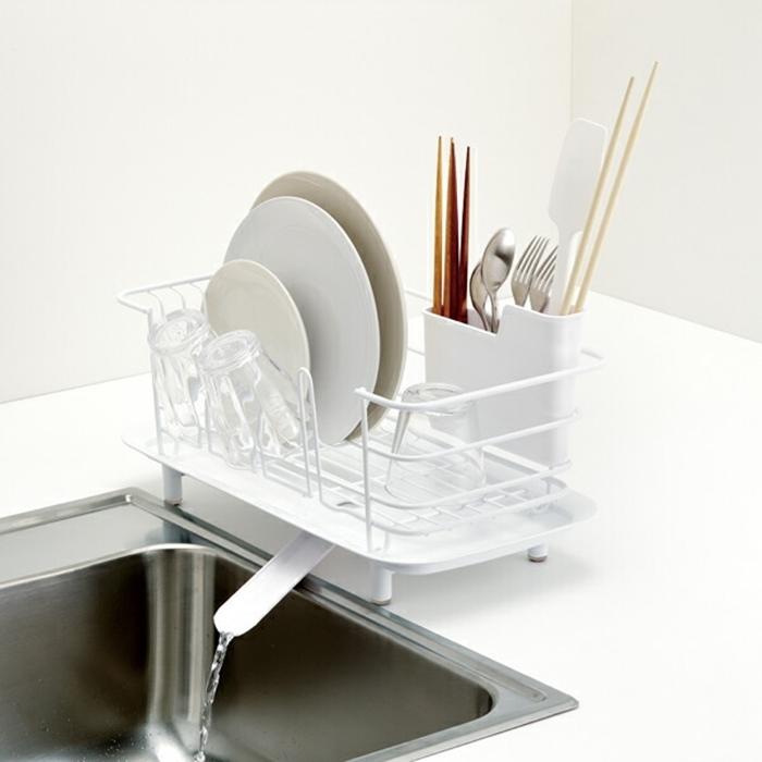 リベラリスタ デッシュドレーナー スリム ホワイト 水切りラック ディッシュラック おしゃれ キッチン雑貨 水回り 水切りカゴ |  | 01