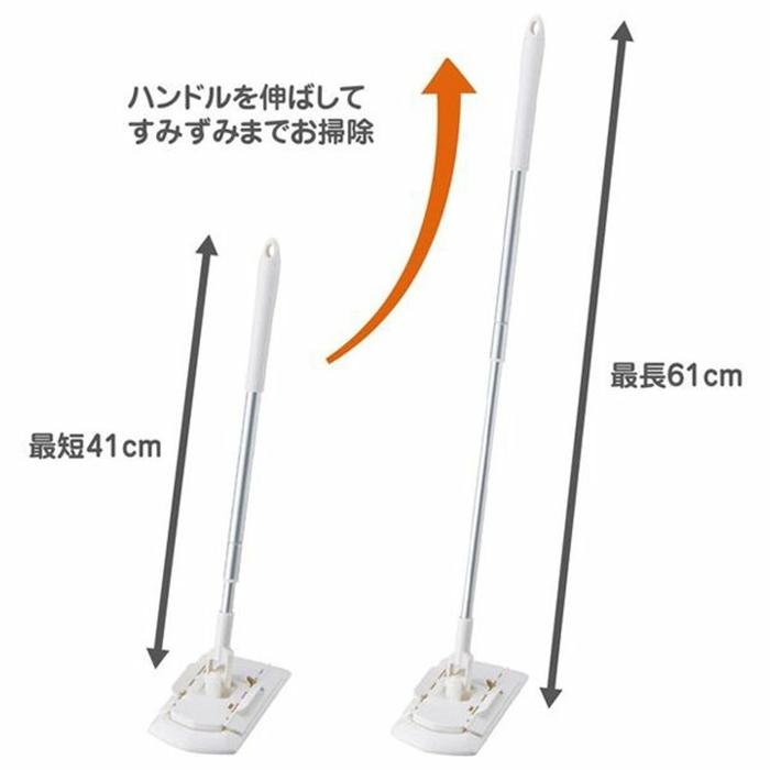 ＹＳトイレすみずみ床用ワイパー フローリングワイパー 本体 隙間 ヘッドは360°回転 伸縮 抗菌 |  | 03