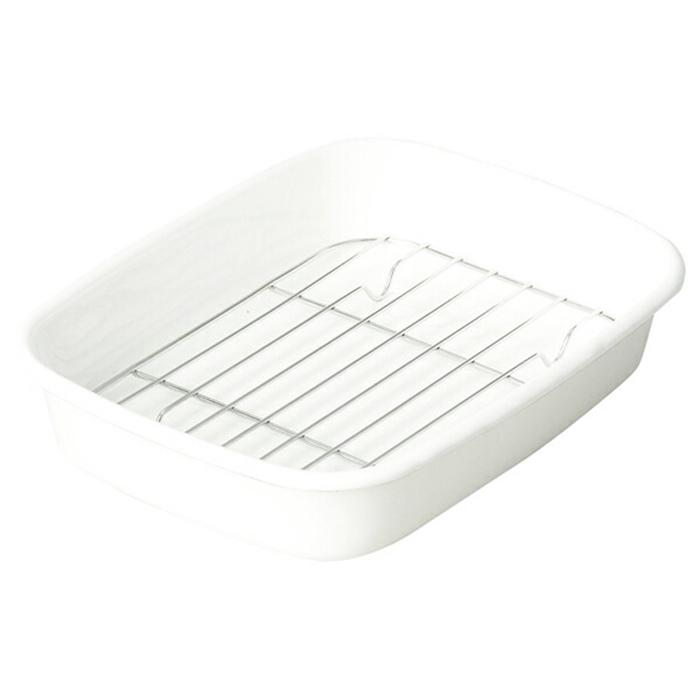 ブランキッチン ホーロー天ぷらバット 油切り 水切り 天婦羅 てんぷら キッチンバット 料理パッド お菓子作りバット 揚げバット |  | 01