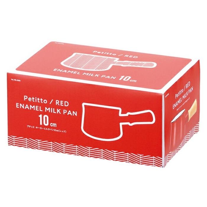 プチっと ホーローミルクパン10cm レッド 片手鍋 なべ 小さい |  | 01