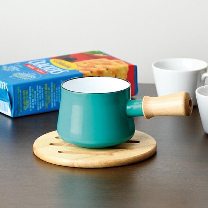 プチっと ホーローミルクパン10cm ブルー 片手鍋 なべ 小さい |  | 02