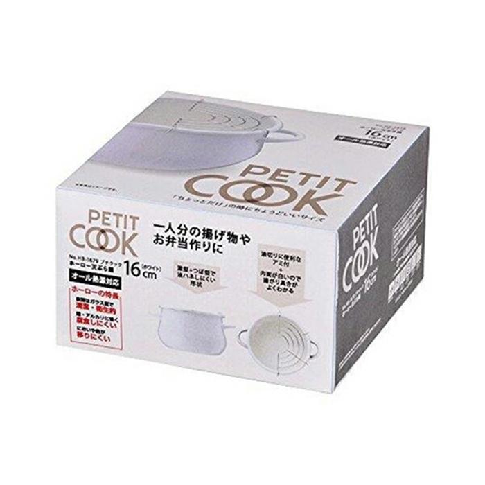 プチクック ホーロー天ぷら鍋16cm ホワイト 揚げ鍋 揚げ物鍋 揚鍋 天婦羅鍋 両手フライ鍋 鍋 なべ 調理器具 料理道具 キッチン用品 台所用品 |  | 01