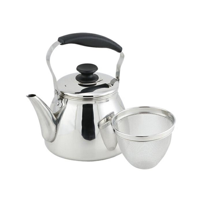 モルティ 18-8ステンレス製広口ケットル 1.6L（茶こしアミ付） ヤカン やかん 広口 大容量 茶こしアミ 湯沸かしケトル IH対応 |  | 01