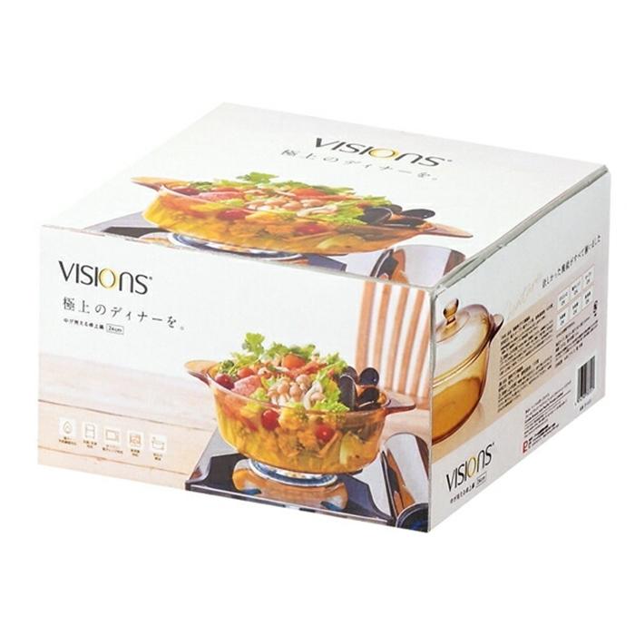 VISIONS 中が見える卓上鍋24cm なべ 両手鍋 お鍋 キッチン おしゃれ ガラス製 超耐熱ガラス |  | 02