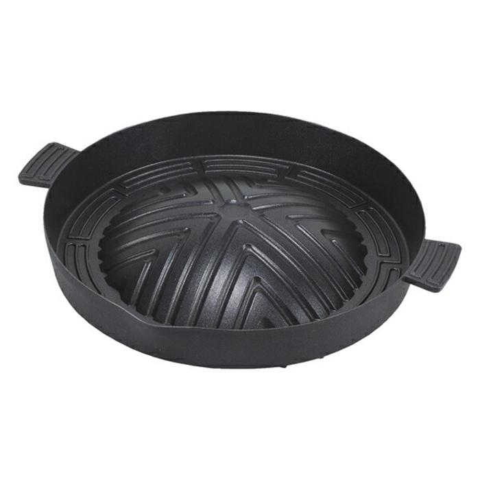 ふっ素樹脂加工アルミ鋳物製深型ジンギスカン鍋28cm 鉄板 プレート | 