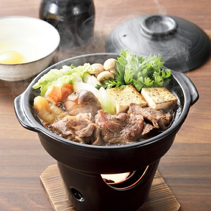 和ごころ懐石 陶器製すきやき鍋コンロ付セット なべ 調理器具 料理道具 キッチン用品 台所用品 |  | 02