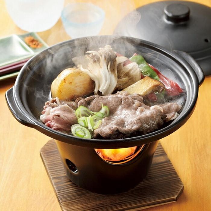 和ごころ懐石 陶器製陶板焼コンロ付セット なべ 調理器具 料理道具 キッチン用品 台所用品 |  | 02