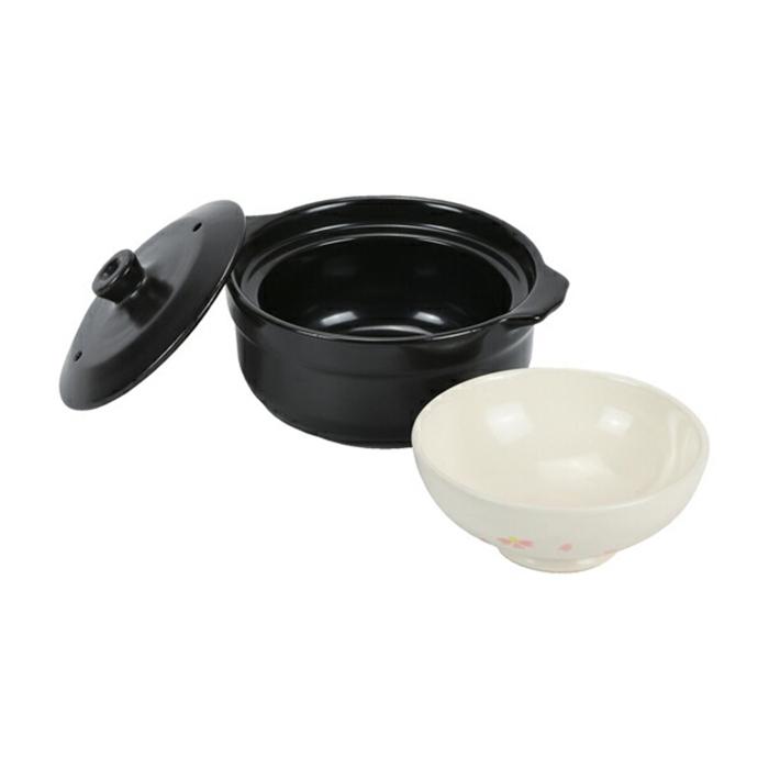 蓋が茶碗になる炊飯土鍋0.5合用 さくら 小さい土鍋 プチ土鍋 おしゃれ どなべ |  | 01