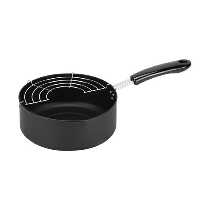 油はねを軽減する防止ネット付天ぷら鍋20cm 揚げ鍋 揚げ物鍋 揚鍋 天婦羅鍋 両手フライ鍋 鍋 なべ 調理器具 料理道具 キッチン用品 台所用品 | 