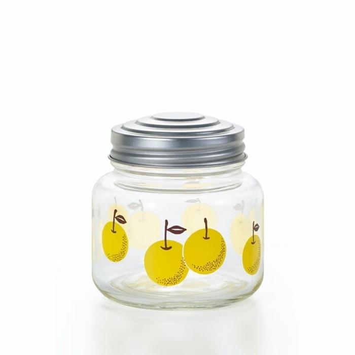 アデリア レトロ ボンボン入れ ミニ 梨 保存容器 キャニスター ガラス容器 保存ビン ガラス保存容器 | 