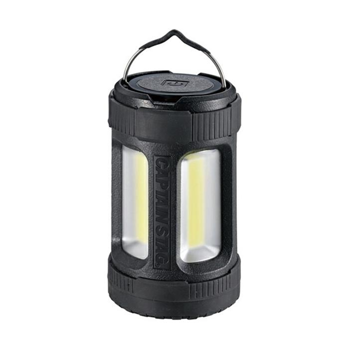 雷神COBランタン ミニ ブラック 吊り下げ アウトドア キャンプ 夜釣り 災害 車中泊 車内 防災 | 