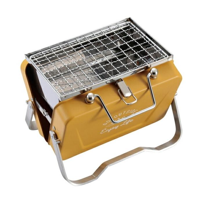 モンテ V型卓上グリルＢ6型 オールドイエロー 焚き火台 キャンプ アウトドア シンプル おしゃれ ソロキャンプ バーベキュー | 