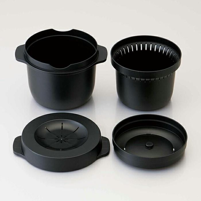 電子レンジスチームご飯メーカー ブラック 調理用品 電子レンジ炊飯器 炊飯鍋 一合炊き 電子レンジ調理器 レンジ調理器 レンジ調理 電子レンジ専用調理器 |  | 01