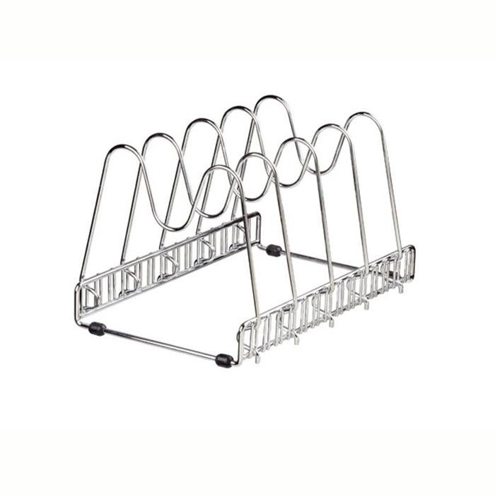 キッチンストレージ 引き出し用鍋・フライパンラック 鍋ふたスタンド フライパンスタンド シンク下収納ラック フライパン収納 鍋ラック なべふたホルダー |  | 01