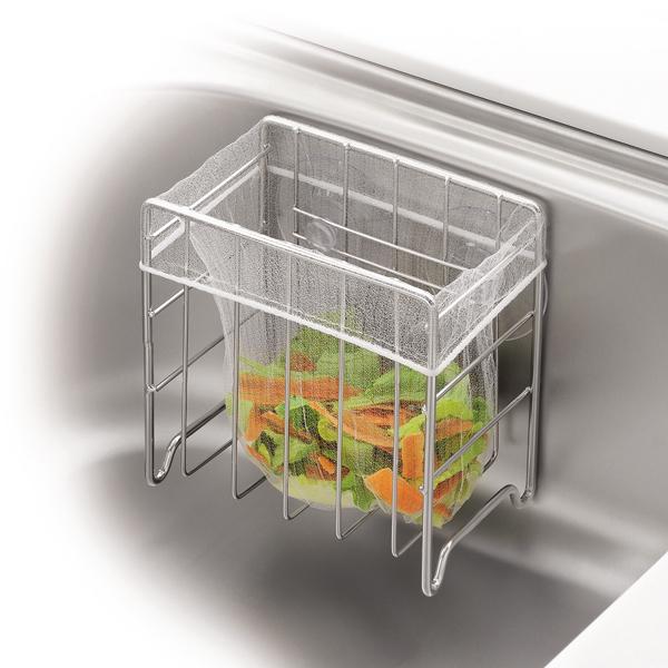 アットアクア ステンレス製シンクバスケット ゴミ箱 キッチン 流し ゴミ箱 三角コーナー シンクゴミかご 吸盤 ごみ箱 ゴミ箱 生ごみ入れ 生ゴミ入れ 簡易ゴミ箱 |  | 01