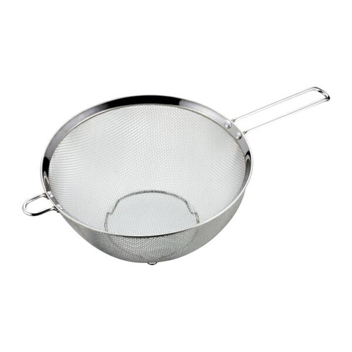 アットアクア ステンレス製ストレーナーザル(足付)18cm キッチンツール 湯切りざる 水切りざる キッチンザル 調理器具 ステンレス | 