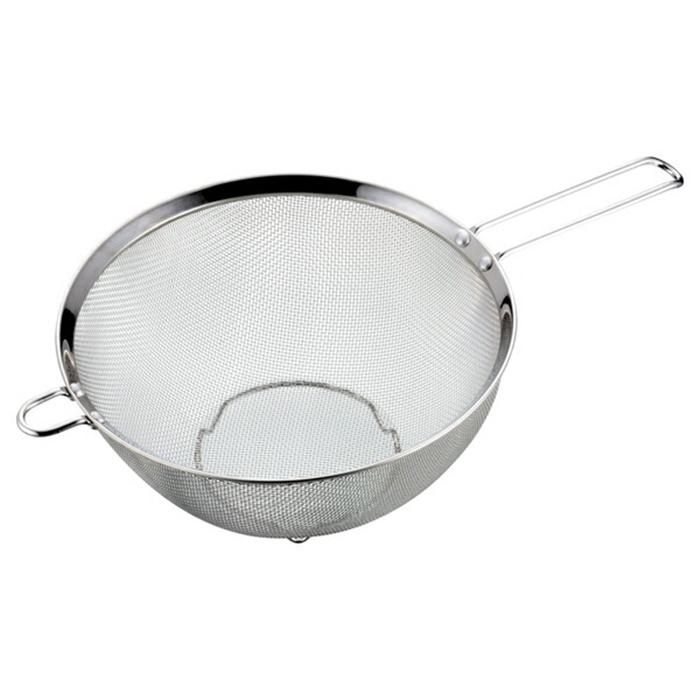 アットアクア ステンレス製ストレーナーザル(足付)21cm キッチンツール 湯切りざる 水切りざる キッチンザル 調理器具 ステンレス | 