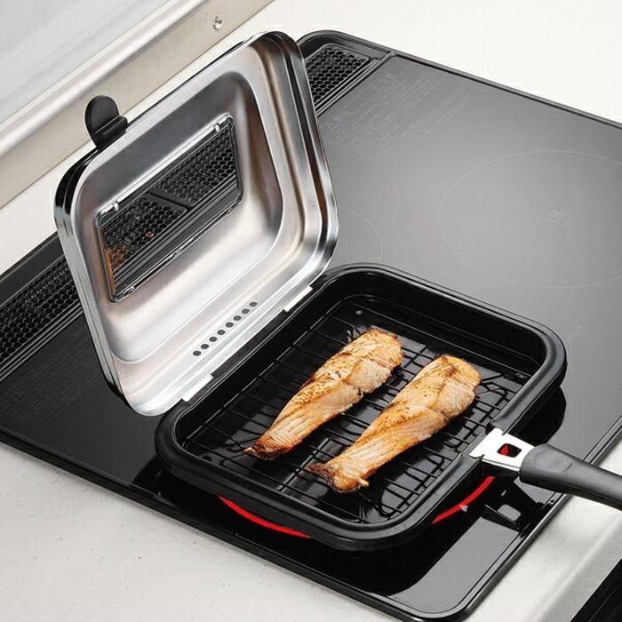 ホットグリル IH対応ガラス窓付ロースター 200Ｖ対応 魚焼き 調理器具 料理道具 キッチン用品 台所用品 |  | 03