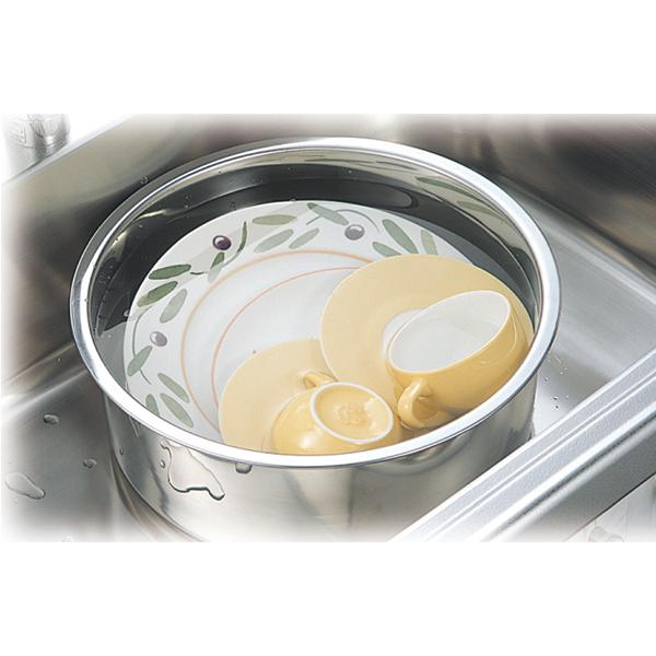 アットアクア ステンレス製洗桶30cm(ゴム足付) 洗い桶 食器洗い ステンレス たらい 洗い桶 洗いおけ たらい タライ 漬け置き つけ置き 皿洗い |  | 02