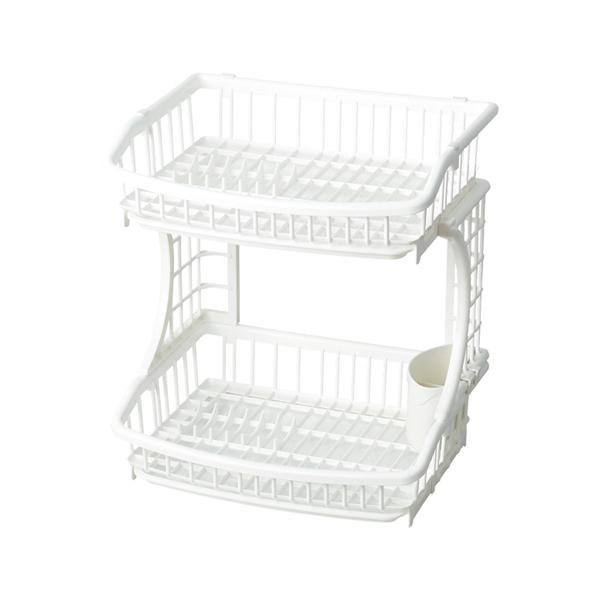 ブランキッチン ＰＣ.2段式水切りバスケット 水切り 水切りかご 水切りトレー キッチン収納 家事 スリム シンク シンク横 流し台 | 