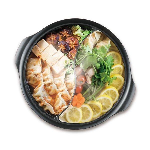 ステイドリーム ふっ素加工IH対応ガラス蓋付二食鍋28cm 二色鍋 二食鍋 仕切り鍋 両手鍋 土鍋 お鍋 カレー鍋 トマト鍋 |  | 02