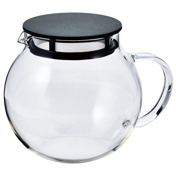 ジャンピングリーフポット 丸形ティーポット 茶こし 耐熱ガラス キッチン用品 ポット 電子レンジ 食洗機対応 | 