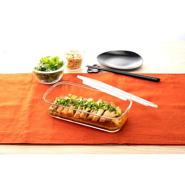 スタッキング耐熱ガラスコンテナ Ｓ 3個セット 電子レンジ可 食洗器対応 角型保存容器 キッチン 調理器具 |  | 01