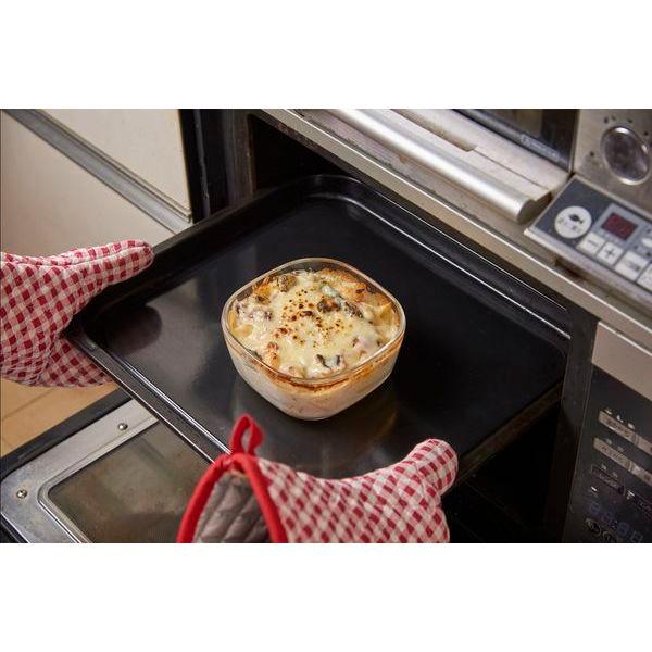 スタッキング耐熱ガラスコンテナ Ｓ 3個セット 電子レンジ可 食洗器対応 角型保存容器 キッチン 調理器具 |  | 04