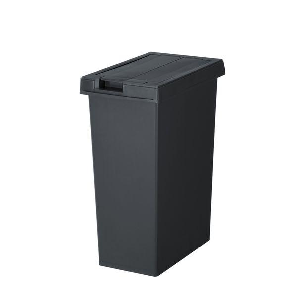 ゴミ箱 ダストボックス 45L ユニード フリップオープン45 チャコールブラック ごみ箱 キッチン 台所 日本製 新輝合成 | ブランド登録なし | 01