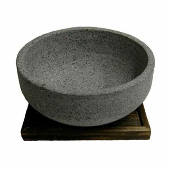 プログレード 石焼ビビンバ鍋18cm（敷板付） 石焼釜 石焼ビビンバ器 石器 調理器具 料理道具 キッチン用品 台所用品 | 