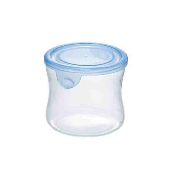 ＮＥＷパック＆レンジ丸型 240mL アクアブルー 保存容器 キャニスター ガラス容器 保存ビン ガラス保存容器 | 